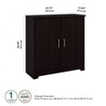 thumbnail image 3 of Cabot Small Bathroom Storage Cabinet w/ Doors in Espresso Oak - Engineered Wood, 3 of 7