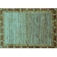thumbnail image 1 of Ahgly Company Indoor Rectangle Abstract Light Blue Modern Area Rugs, 5' x 8', 1 of 4