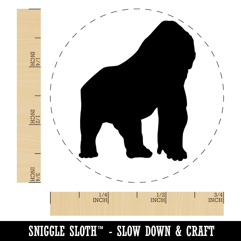 Gorilla Solid Self-Inking Rubber Stamp Ink Stamper - Blue Ink - Small 3/4 Inch