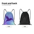 thumbnail image 4 of Drawstring Backpack, Men Ladies Waterproof Sports Backpack Gym Bag-Hummingbird Silhouette Pattern-Small Size, 4 of 8