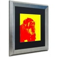 thumbnail image 2 of Trademark Fine Art "Chimp No 4" Canvas Art by Claire Doherty, Black Matte, Silver Frame, 2 of 4