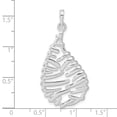 thumbnail image 4 of Sterling Silver Polished Fancy Teardrop Shaped Pendant QP2616, 4 of 4