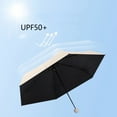 thumbnail image 2 of Mini Capsule Umbrella Parasol Anti-UV Black Coating Pocket Umbrella for Sun and Rain Outdoor Travel Parasol Black 6 Ribs, 2 of 9