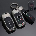 thumbnail image 1 of Car Key Fob Cover Case Protector Zinc Alloy Silicone Car Smart Key Fob Case Cover For Honda Civic Vezel Accord, 1 of 12