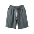thumbnail image 2 of Fathers Day Gifts Mens Shorts Five Part Pants Casual Solid Color Loose Youth Japanese Retro Breathable Men, 2 of 3