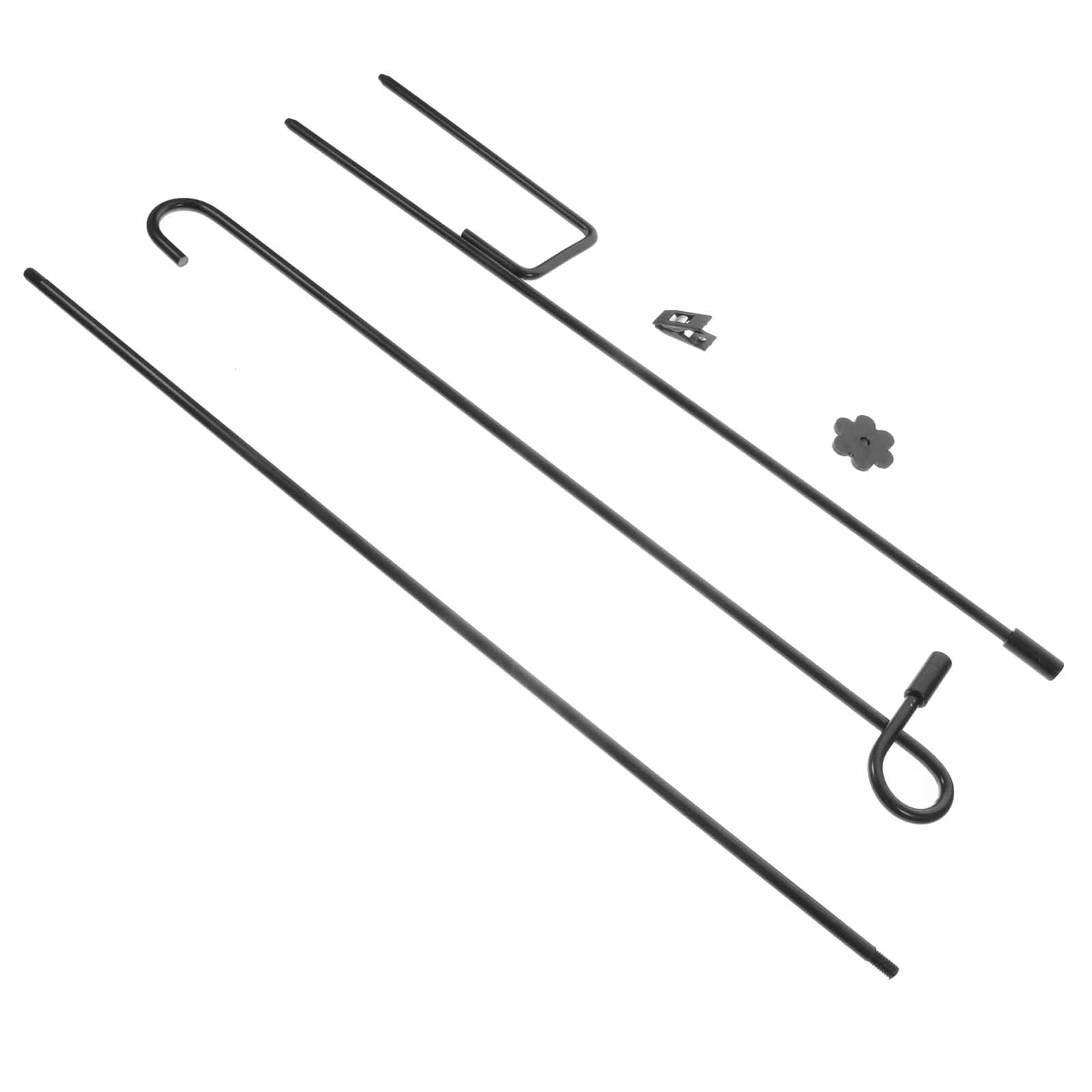 ELAYARD 1Set Black Weatherproof Garden Flag Stand for Outdoor Yard and Home Use
