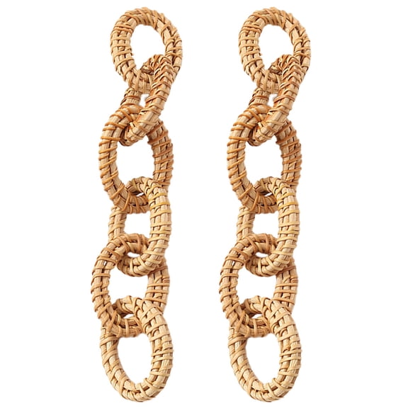 NICEXMAS 2pcs Rattan Link Decor Chain Link Ornament for Rustic Retro Home Decor