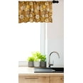thumbnail image 3 of Ambesonne Yellow Brown Window Valance, Round Retro Daisies, 42" x 18", Amber Dark Yellow, 3 of 3