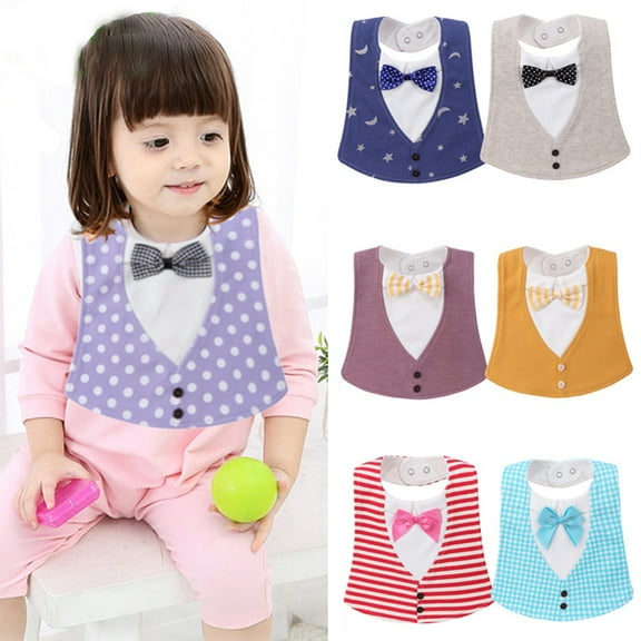 Unisex Baby Cotton Bibs Bow Ties, Baby Girl Stuff, Bandana Bibs One Size