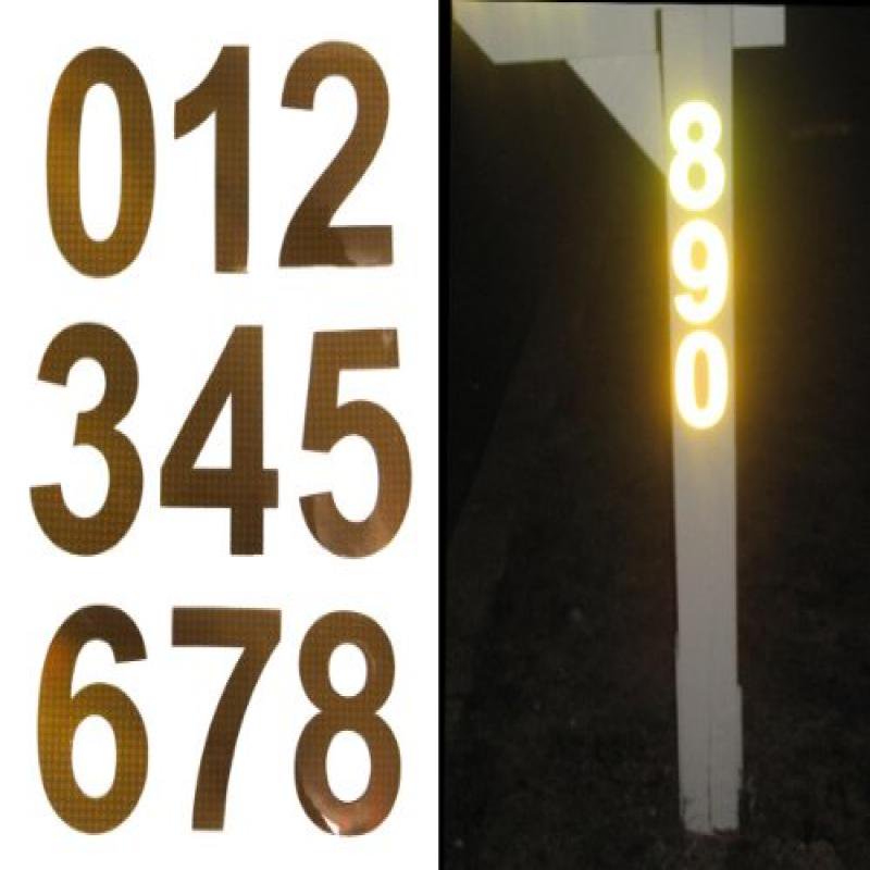 Bright Ideas RA1 Reflective Address Numbers up to 4 numbers Walmart