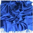 thumbnail image 2 of Royal Blue Solid Color Design Shawl Pashmina Scarf Wrap Stole Seconds NEW, 2 of 4