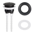 thumbnail image 1 of Botón de descarga de inodoro de doble pulsación, botón de descarga de inodoro redondo con diámetro de conveniente de 38 mm, 48 mm y 58 mm para Negro, 1 of 8