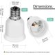 thumbnail image 3 of Adaptador de bombilla E17 a E26 JAMW paquete de 6, 3 of 5
