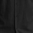 thumbnail image 6 of Linen Sets for Men Button Down Cuban Guayabera Shirt with Pocket Shorts Set 2 Piece Cotton Linen Outfits Big and Tall Size S-3XL Black, 6 of 6