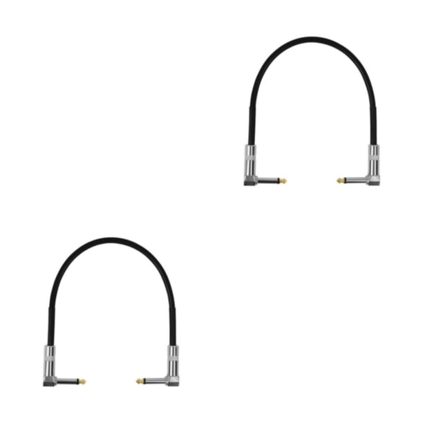 Wosthever Cable de efectos, cuerda de efector, Cable de Audio, accesorios mejorados, conector a prueba de herrumbre profesional de larga 50cm 2Conjunto