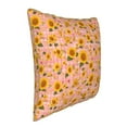 thumbnail image 2 of Haiem Plaid Sunflower Print Velvet Soft Solid Decorative Square Throw Pillow Covers Set with Elegant Piping Christmas Cushion Case for Sofa Bedroom Car-16"x16", 2 of 8