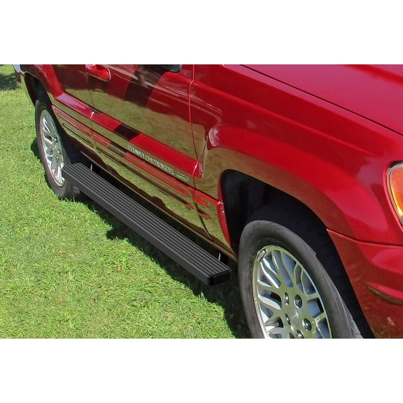 APS Running Boards 4 inches Matte Black Compatible with Jeep Grand Cherokee 1999-2004 4-Door (Side Steps Side Bars)