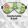 thumbnail image 3 of Salouo Frog Amanita Mushroom Pattern Sleep Mask,Sleep Eye Mask & Blindfold Eye Sleep Shade Cover with Elastic Strap Soft Eye Cover Eyeshade for Night Sleeping Travel & Nap, 3 of 7