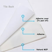 Acopelo Peel and Stick Mother of Pearl Mosaic Tile Natural White 12 x 12 for Backsplash, Kitchen Wall, Fireplace - 6 Tiles