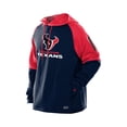 thumbnail image 2 of Men's New Era  Navy Houston Texans Combine Authentic Color Block Raglan Pullover Hoodie, 2 of 5