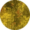 thumbnail image 1 of Ahgly Company Indoor Round Oriental Yellow Industrial Area Rugs, 6' Round, 1 of 4