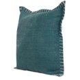 thumbnail image 5 of Ox Bay Wilma 20" x 20" Emerald Green Stitch Bordered Cotton Adult Decorative Throw Pillow, 5 of 11