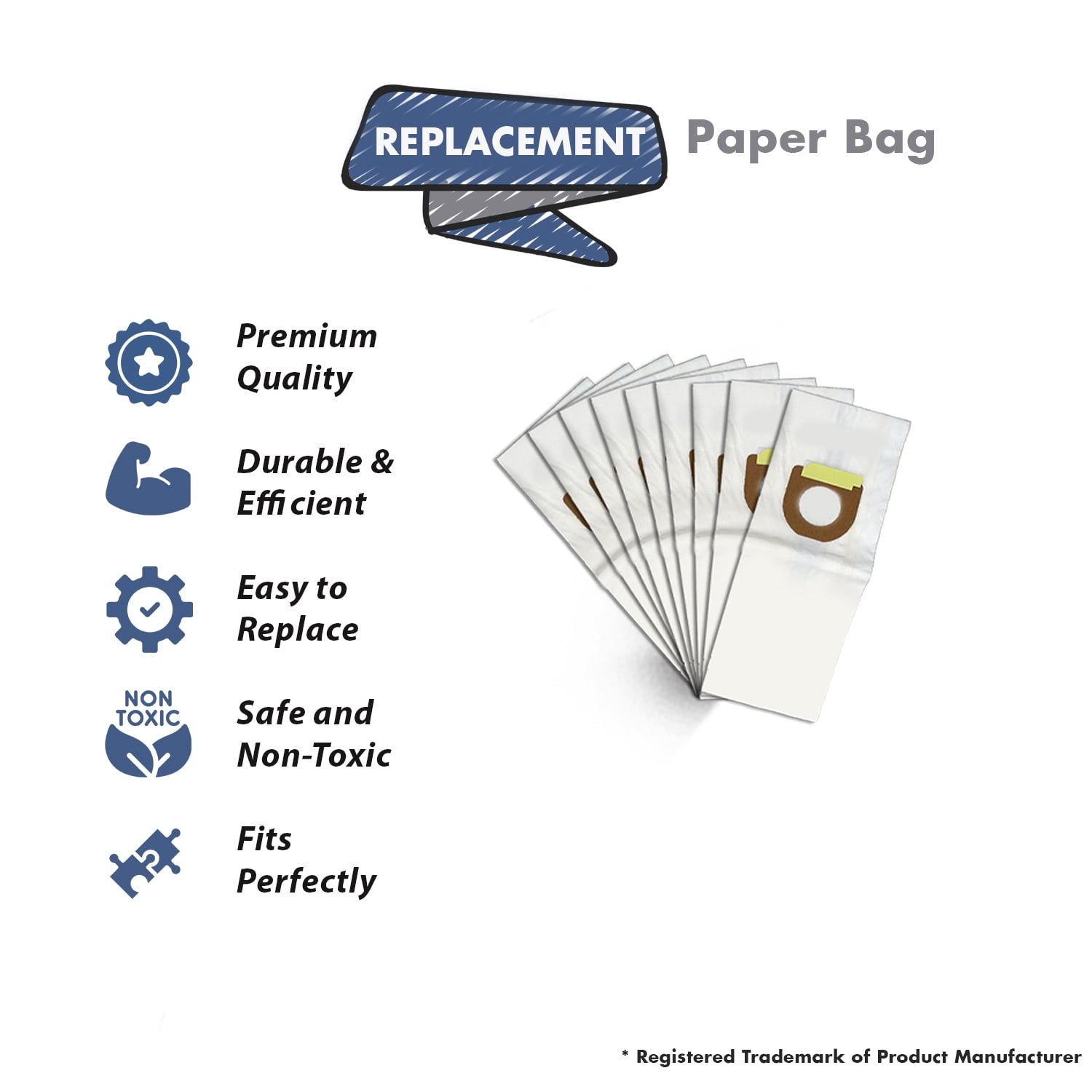 Replacement Part For Hoover WindTunnel Upright Type Y Vacuum Bags Microfiltration with Closure - 18 Pack, Compare With # 4010100Y