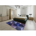 thumbnail image 5 of Ahgly Company Machine Washable Indoor Square Transitional Slate Blue Area Rugs, 7' Square, 5 of 7