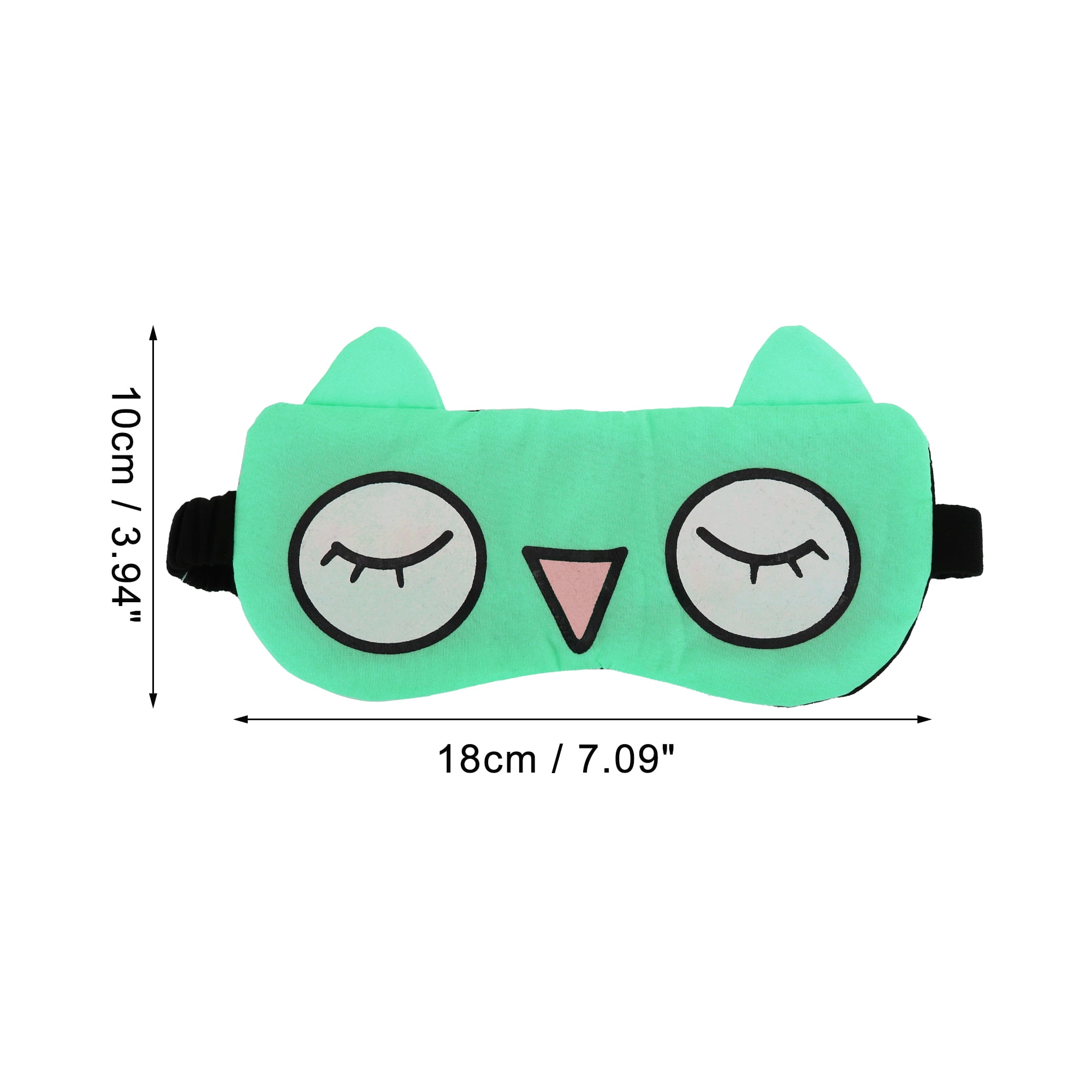 Unique Bargains Fashion Cartoon Big Eyes Sleep Mask Eye Shade Cover for Rest Green