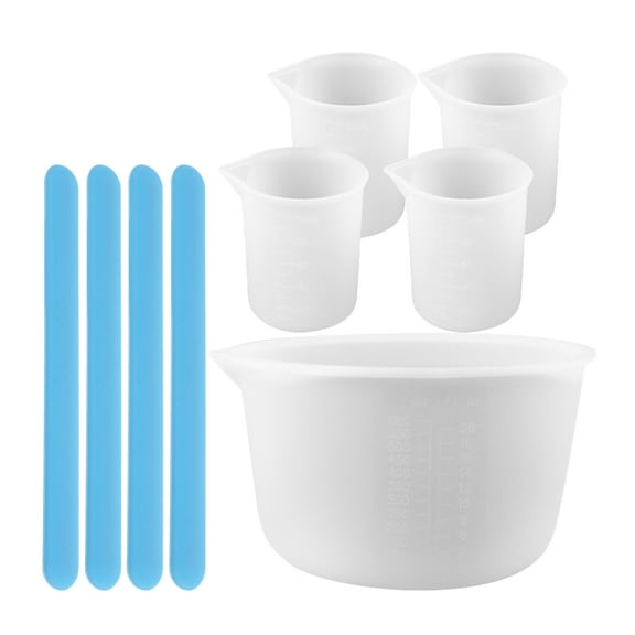 Epoxy Resin Measuring Cups with Stir Sticks Portable Mixing Supplies for DIY Crafts Assorted Color
