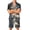 ABN62-Purple, variant on Halloween Pajama Sets For Men Devil Ghost Face Print Silk Short Sleeve Button Tops Matching Shorts Set Cute Plus Size Pjs Black M