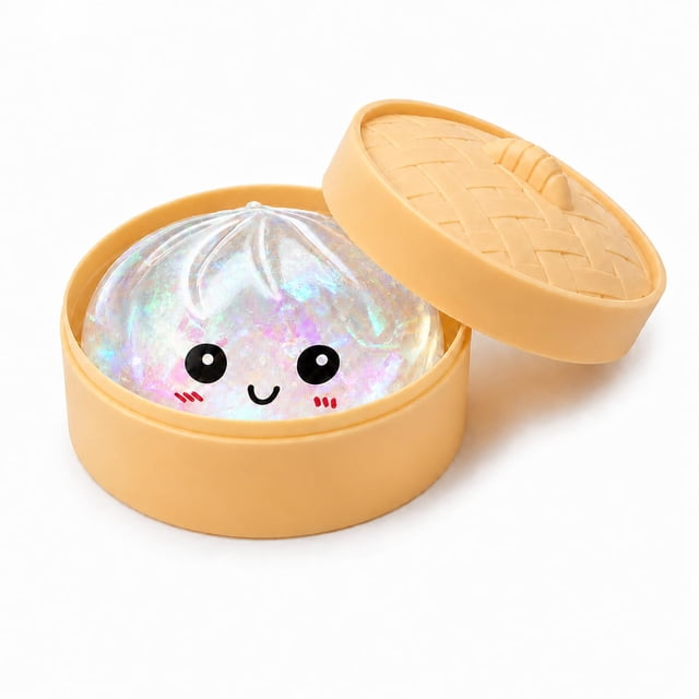 Pelota antiestrés squishy de dumpling Crossunx con vaporera