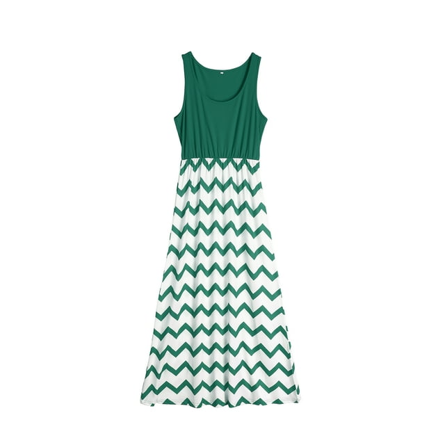 Mialoley Robe Mère Fille, Robe Maxi Bohème, Robe Sans Manches à Empiècements
