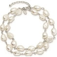 thumbnail image 3 of Sterling Silver 2-Strand Fw Cultured Pearl 8.5In Bracelet Made In Thailand qh2459-8.5, 3 of 5