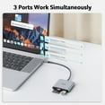 thumbnail image 4 of SD Card Reader USB C, 3 in 1 Memory Card Reader with Dual Slots & USB 3.0, Micro SD Card Adapter for  17/16/15 Compatible with Camera, ,  Neo/Pro/Air, Laptop, 4 of 10