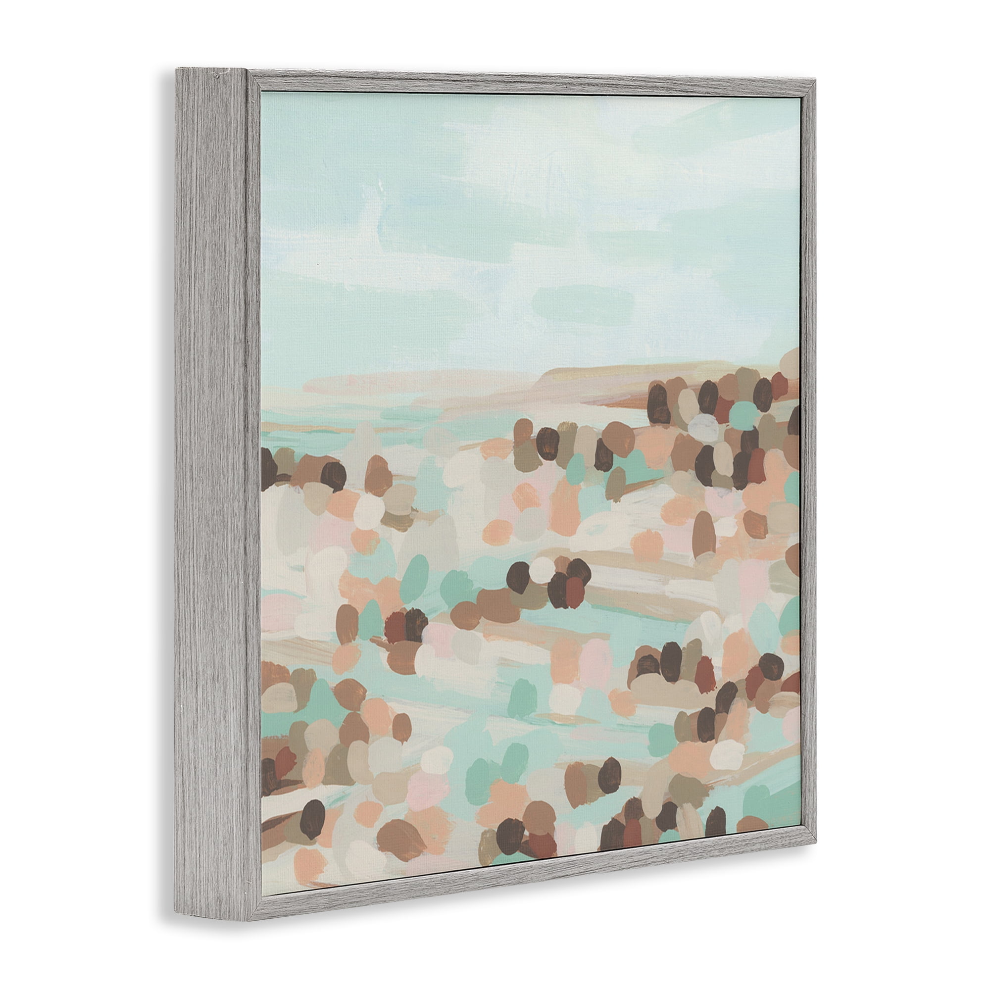 Stupell Industries Desert Landscape Impression Landscape Painting Gray Framed Art Print Wall Art, 24 x 24