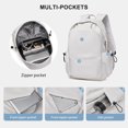 thumbnail image 6 of School Backpack Womens, Causal Travel School Bags 15.6 Inch Laptop Backpack for Student Lightweight Rucksack Water Resistant Bookbag College Men Work Daypack White, 6 of 8
