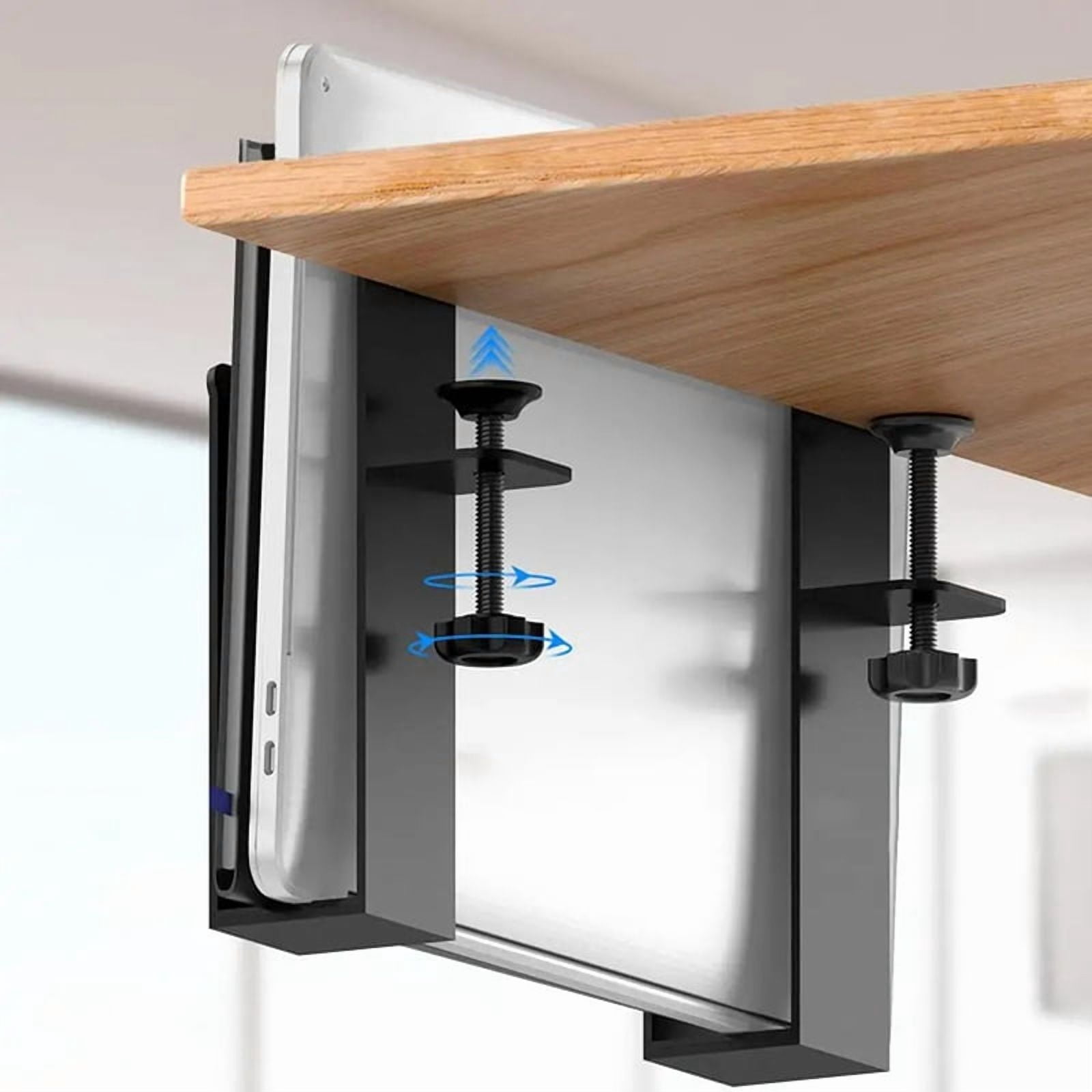 4X Table Sides Laptop Rack Charging Cooling Stand Tray Desk Organizer Storage Holder for Pad Under Desk Management Tray