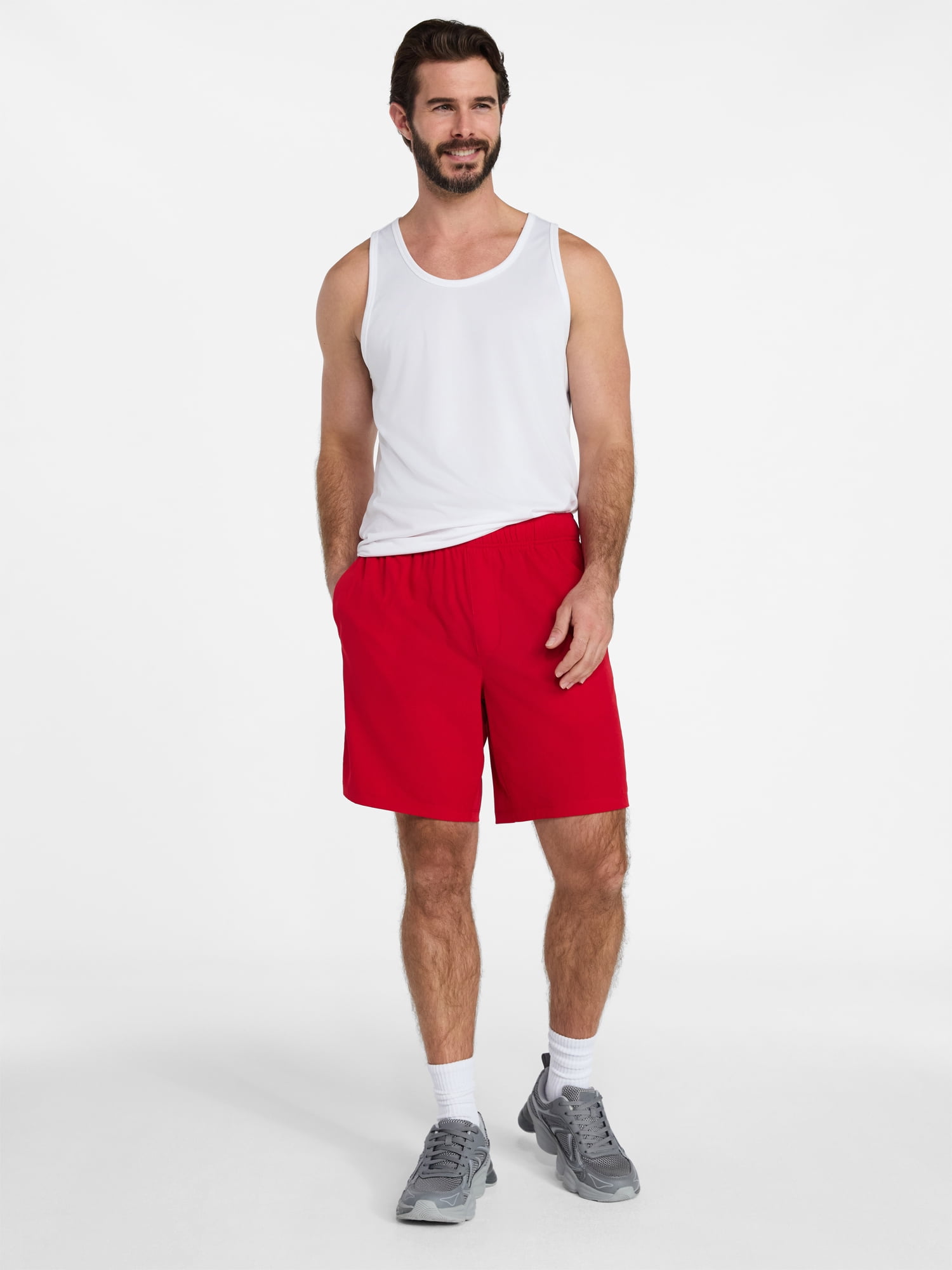 Athletic Works Men's and Big Men's Woven Running Shorts, 6" and 8" Inseams, Sizes XS-5XL