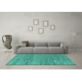 thumbnail image 3 of Ahgly Company Machine Washable Indoor Rectangle Abstract Turquoise Blue Modern Area Rugs, 2' x 4', 3 of 4