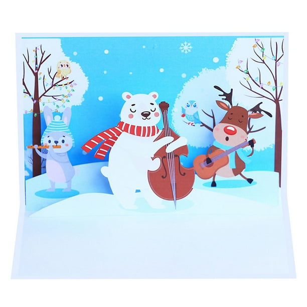 tarjeta de navidad emergente 3d tarjeta de felicitación de navidad tarjeta de regalo regalo de invierno
