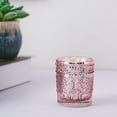 thumbnail image 6 of BalsaCircle 6 Pieces 3" Blush Metallic Primrose Design Mercury Glass Votive Candle Holders, 6 of 8