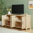 thumbnail image 4 of Walker Edison Modern 60" Reeded Sideboard with Arch, Coastal Oak, 4 of 15