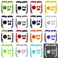 thumbnail image 2 of For Gameboy Advance GBA Console Replacement Multi-Color Buttons Keypads L R A B D Pads Power ON OFF Buttons WHITE, 2 of 6