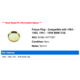 thumbnail image 2 of Freeze Plug - Compatible with 1984 - 1985, 1991 - 1998 BMW 318i 1992 1993 1994 1995 1996 1997, 2 of 2