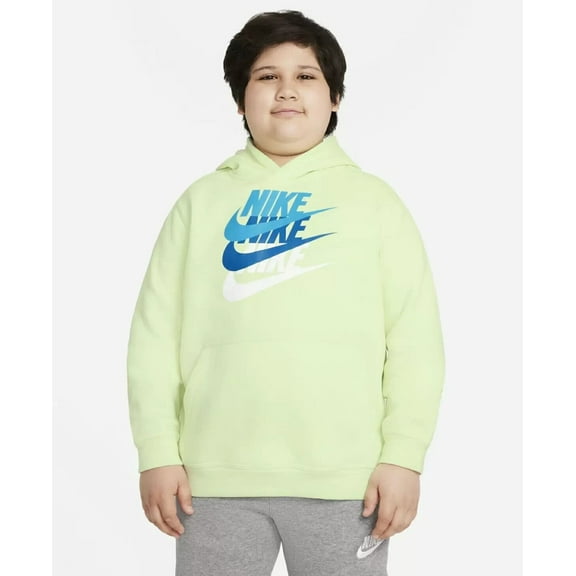 Nike Big Boys Husky Sportswear Pullover Hoodie Light Green Plus Size M MSRP $45