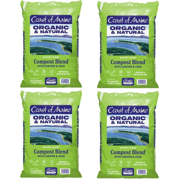 Coast Of Maine Quoddy Blend Organic Compost With Lobster - 4 Pack, 1 Cu Ft