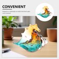 USHOBE Hand Blown Glass Sea Shell Sculpture Multi Color Coastal Home ...