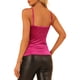thumbnail image 3 of Camiseta de tirantes de encaje de terciopelo para mujer Inspire Chic M Rosa Claro, 3 of 6