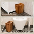 thumbnail image 3 of TIDITA 2 Gallon Acacia Wooden Bin, Wastebasket – Decorative Bathroom Trash Can, Waste Basket for Bedroom, Office, Wood Bathroom Accessories, Boho, 3 of 7